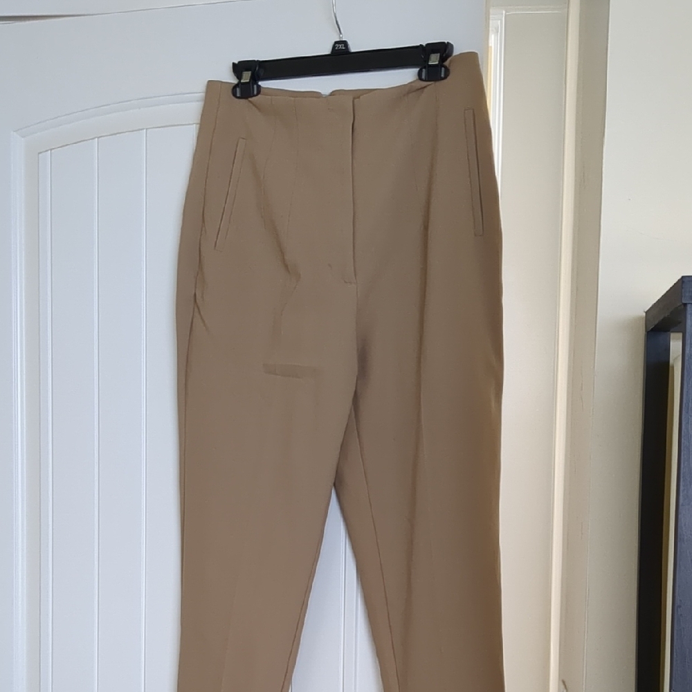 Blogger Fav Tan High-Waisted Trousers